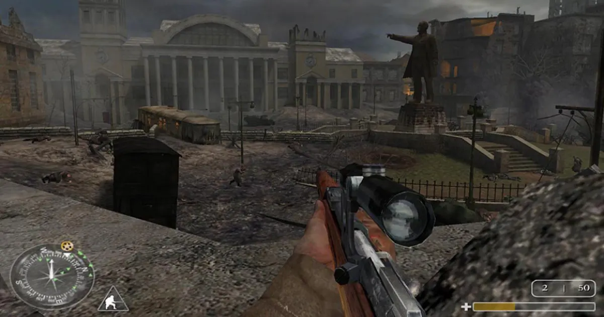 Call of Duty 2003 artwork featuring WWII soldiers