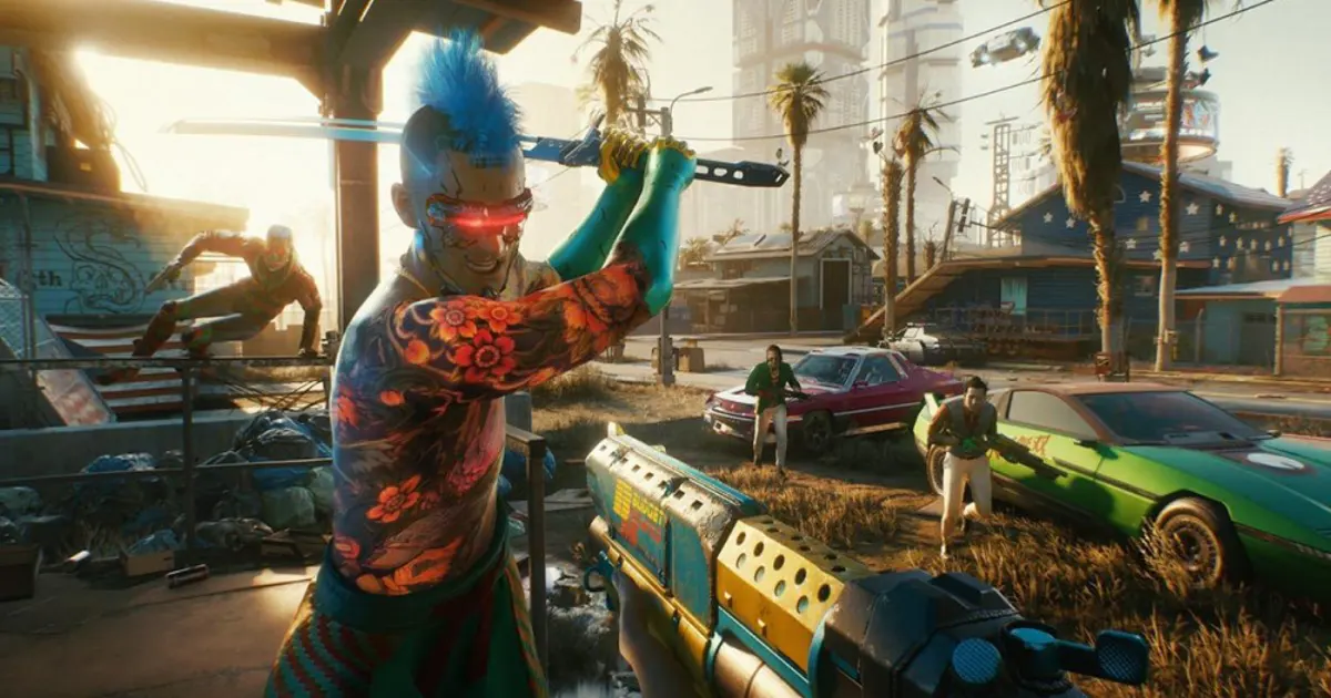Cyberpunk 2077の近未来都市