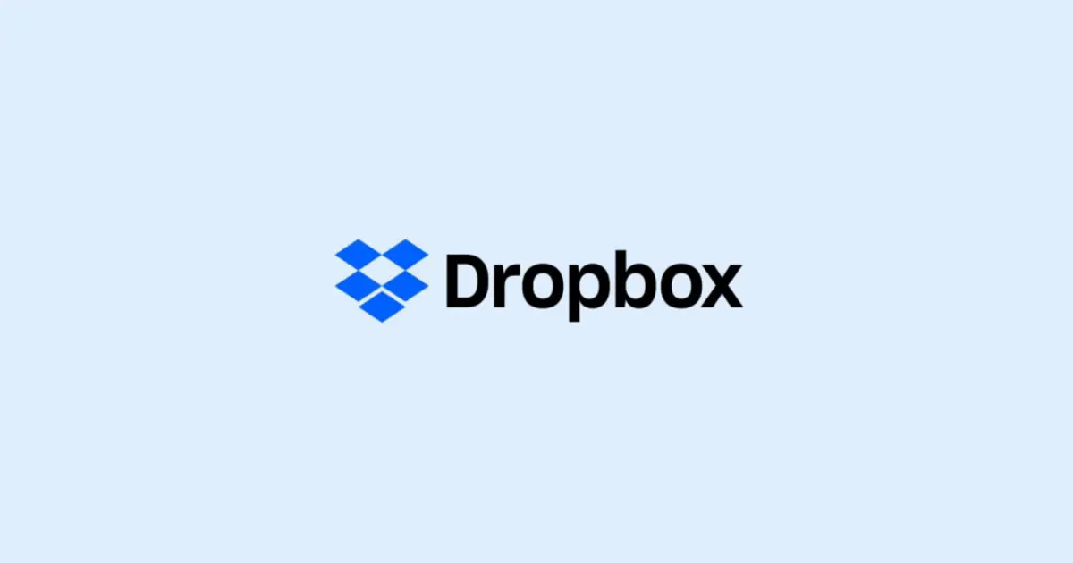 Dropbox Logo mit blauen Elementen