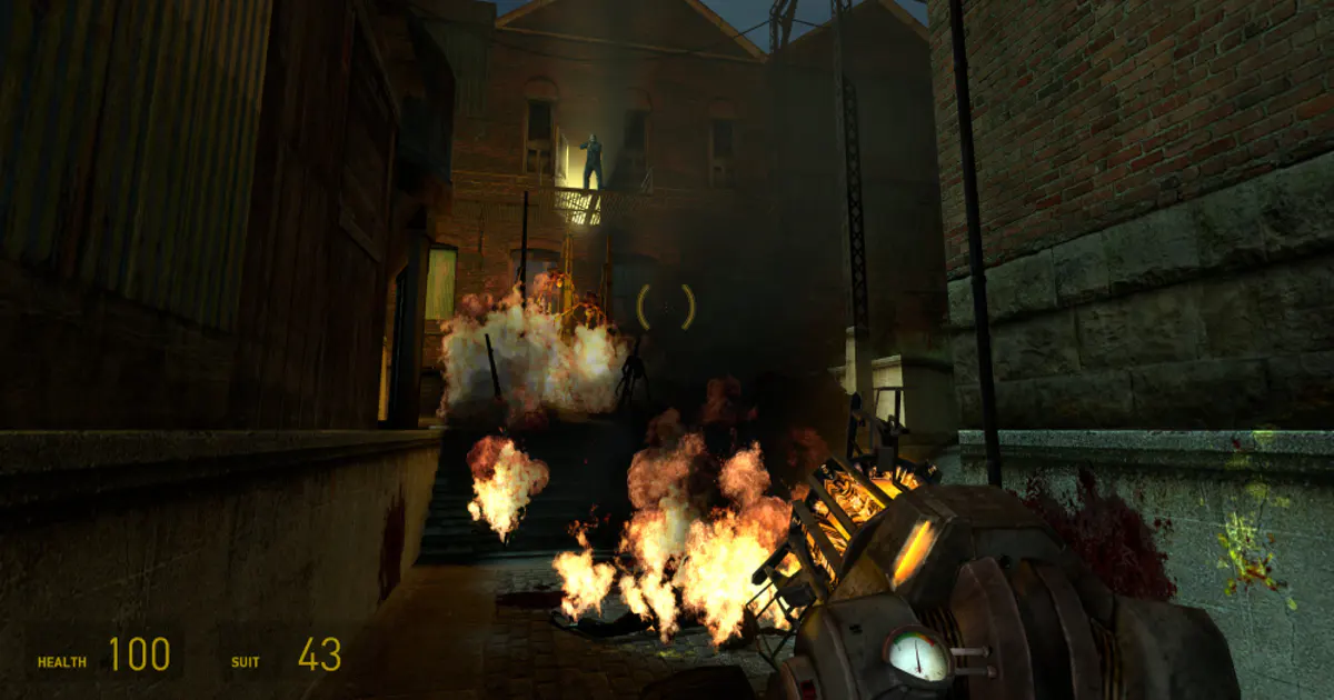 Screenshot from Half-Life 2, featuring City 17