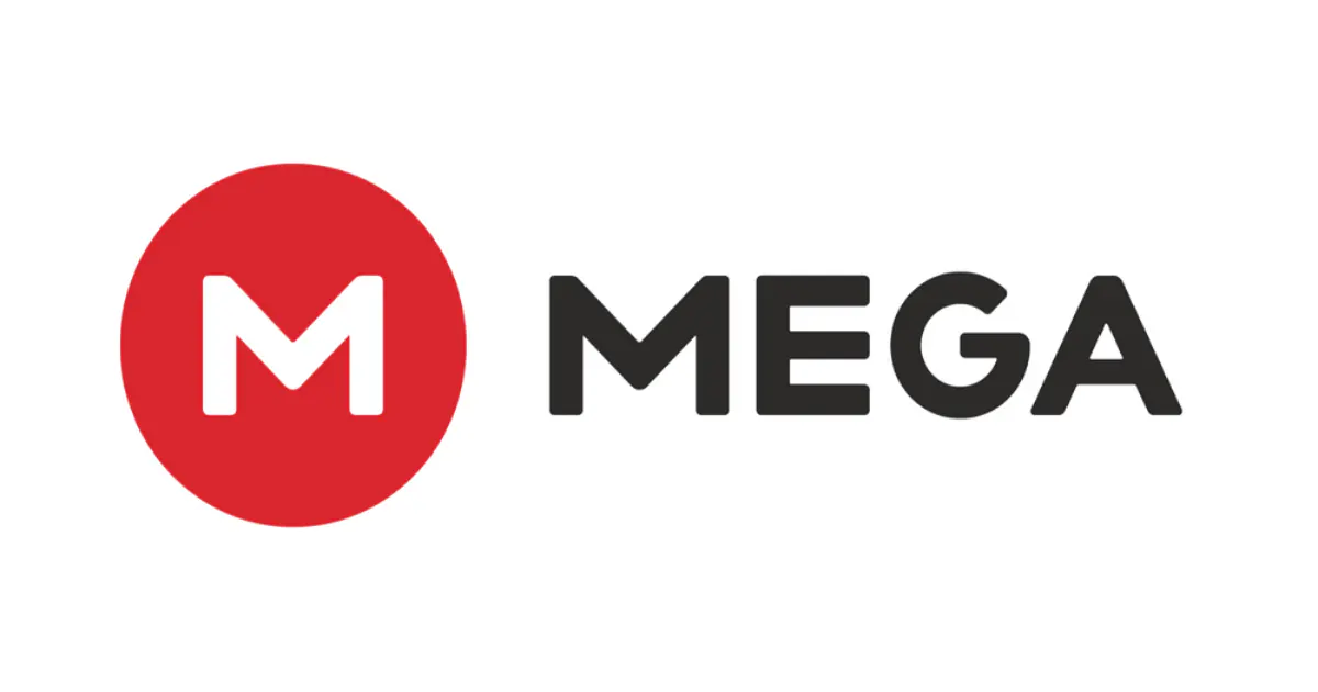 Mega Cloud Logo mit rotem Hintergrund