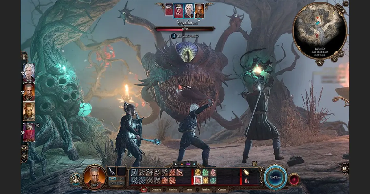 Baldur's Gate 3 key art featuring party members