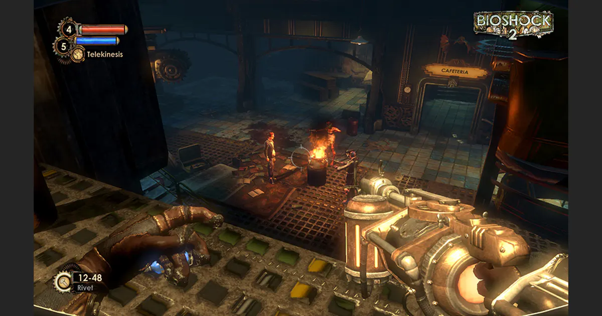 Decaying art deco city Rapture from BioShock 2 (2010), featuring Big Sister