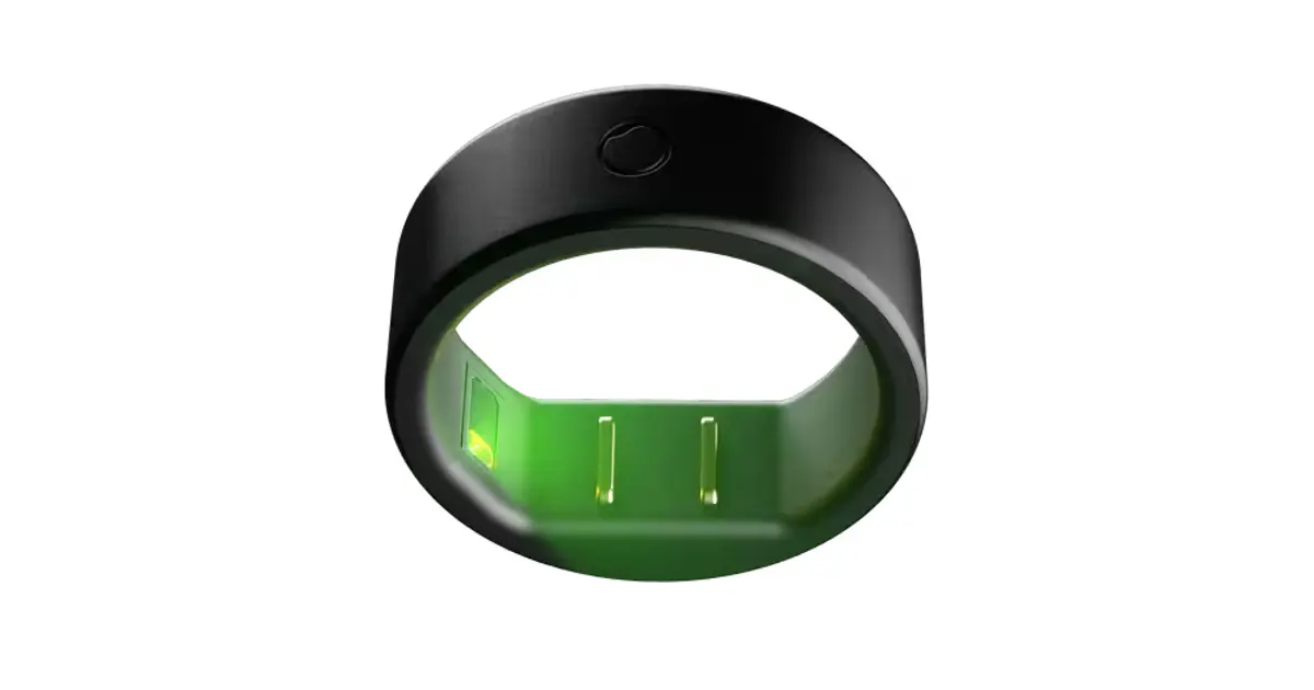 Circular Ring Slim in black finish