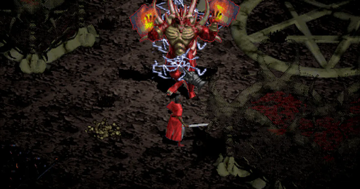 Capture d'écran de Diablo (1996), ambiance sombre et gothique