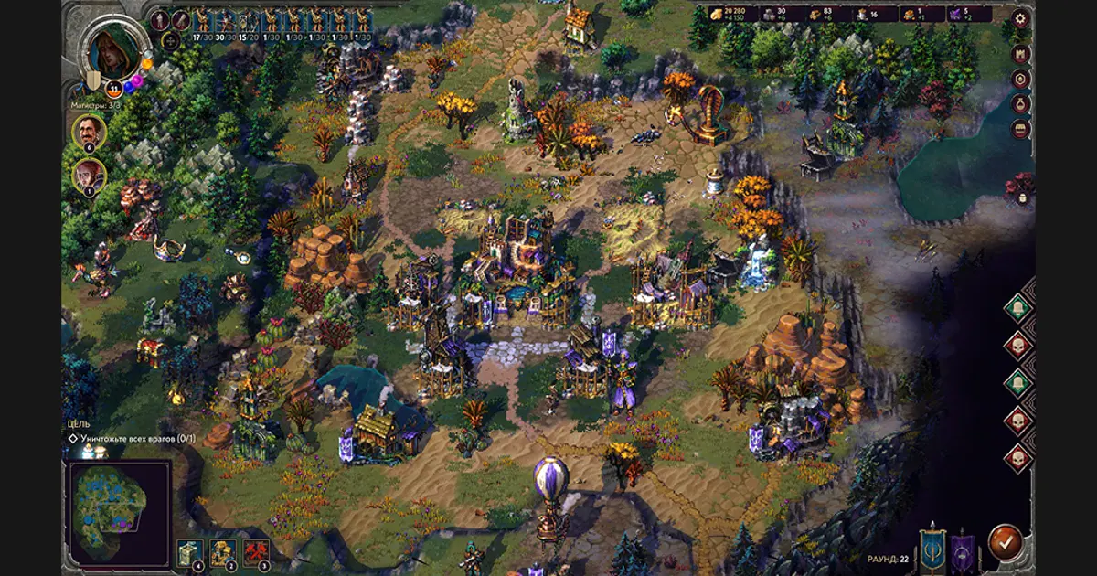 Songs of Conquest fantasy map and turn-based combat