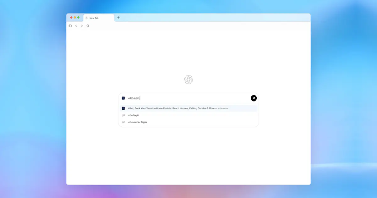 Atlas tarayıcı arayüzü ve entegre GPT asistanı