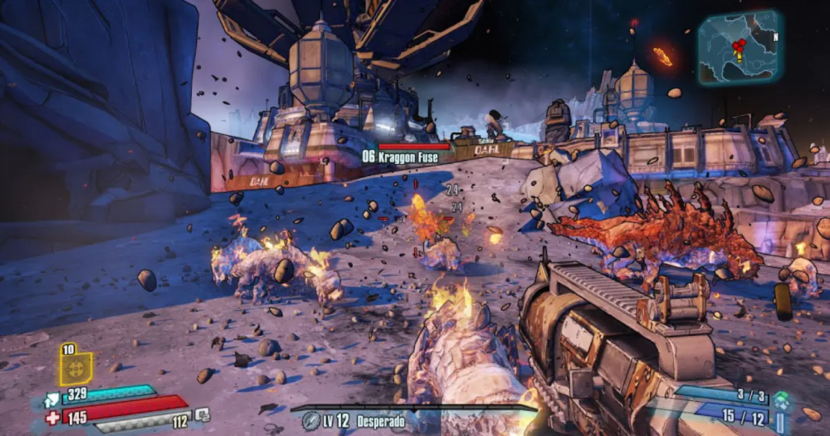 The Pre-Sequel（2014）の月面エルピスとキャラクターたち