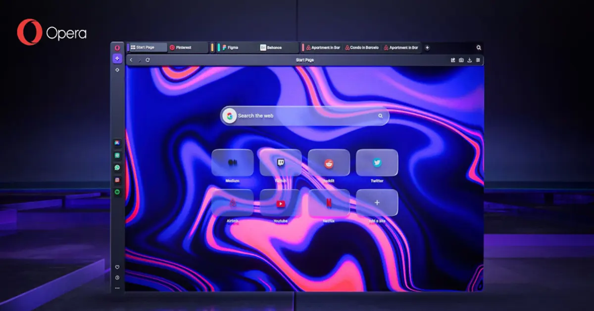 Opera One tarayıcı arayüzünde Aria AI asistanı