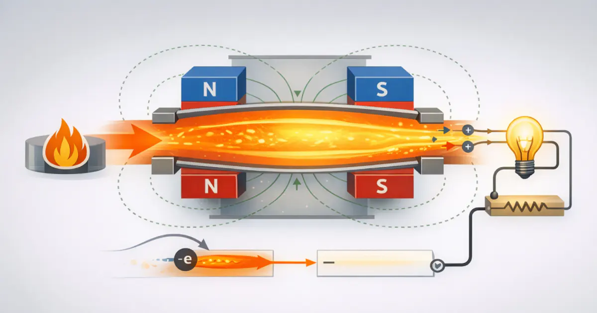Schéma d'un générateur magnétohydrodynamique