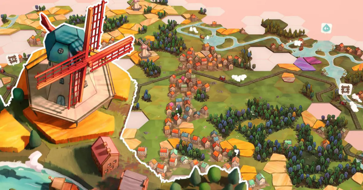 Dorfromantik hexagonal village tile landscapes
