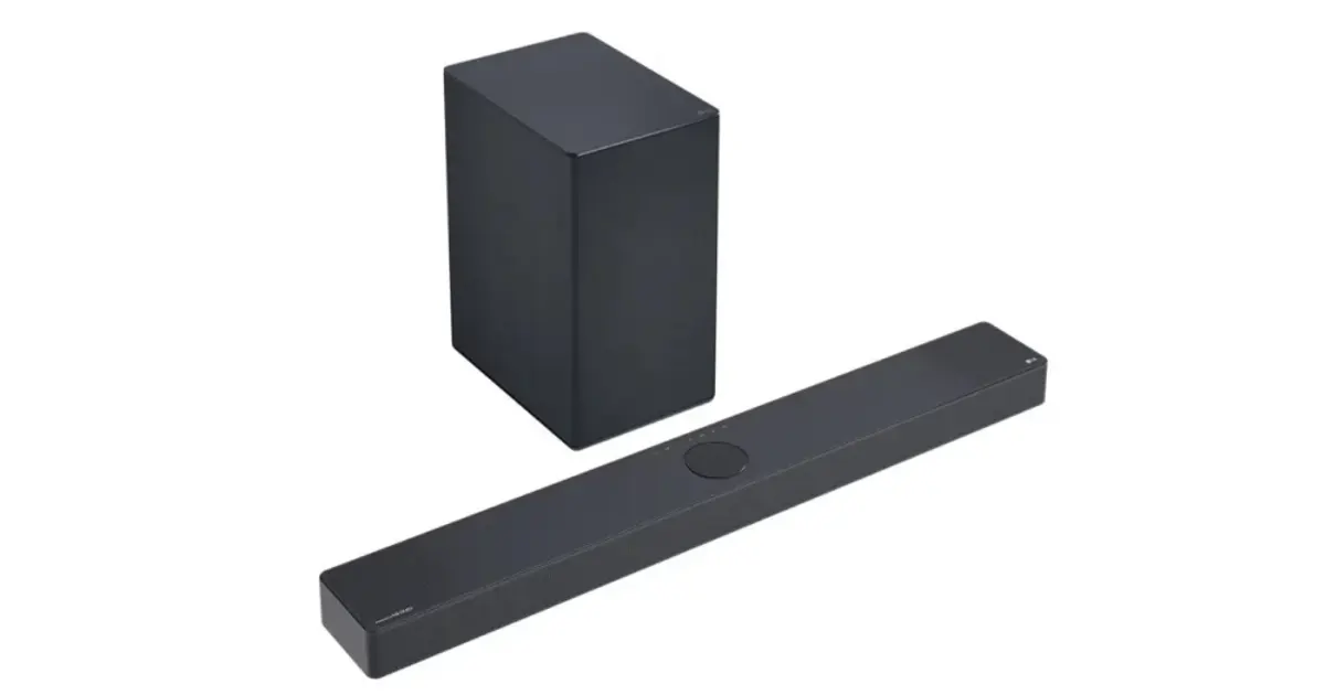 LG SC9S soundbar with Dolby Atmos and dedicated OLED TV bracket