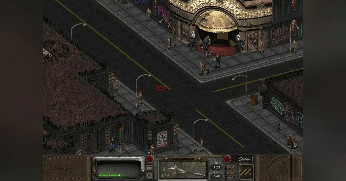 Fallout 2 cover art: The Chosen One's journey in the post-apocalypse