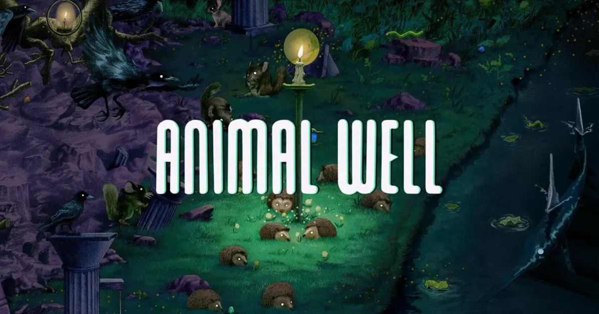 Animal Well oyunundan renkli ve gizemli bir bölge