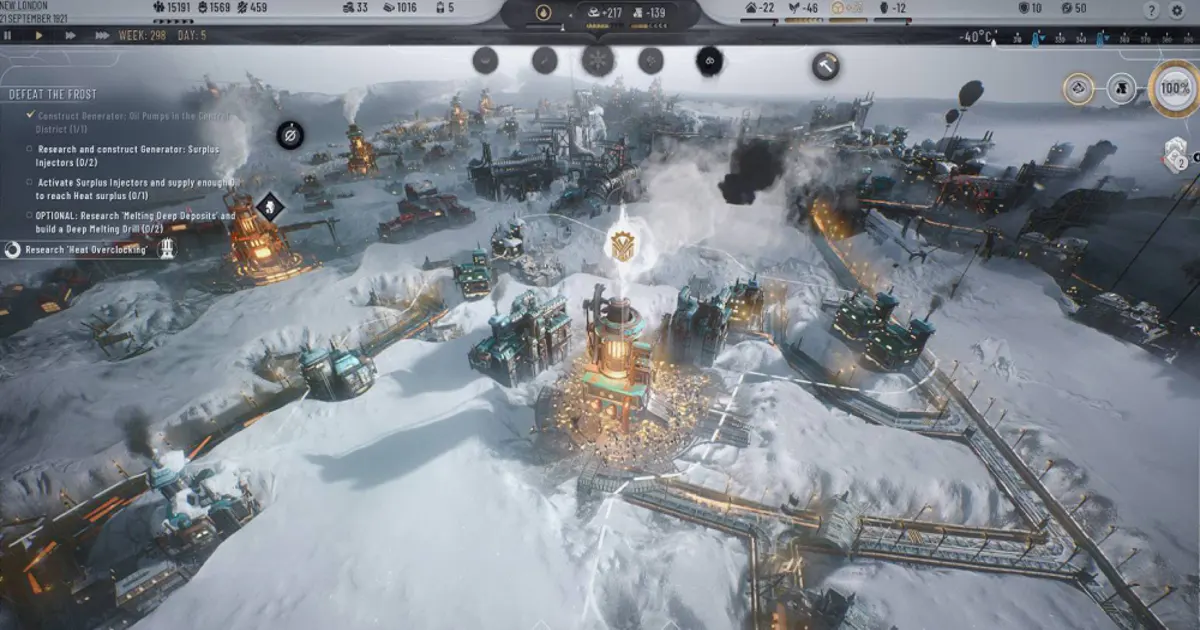 Город в условиях вечного холода в Frostpunk 2