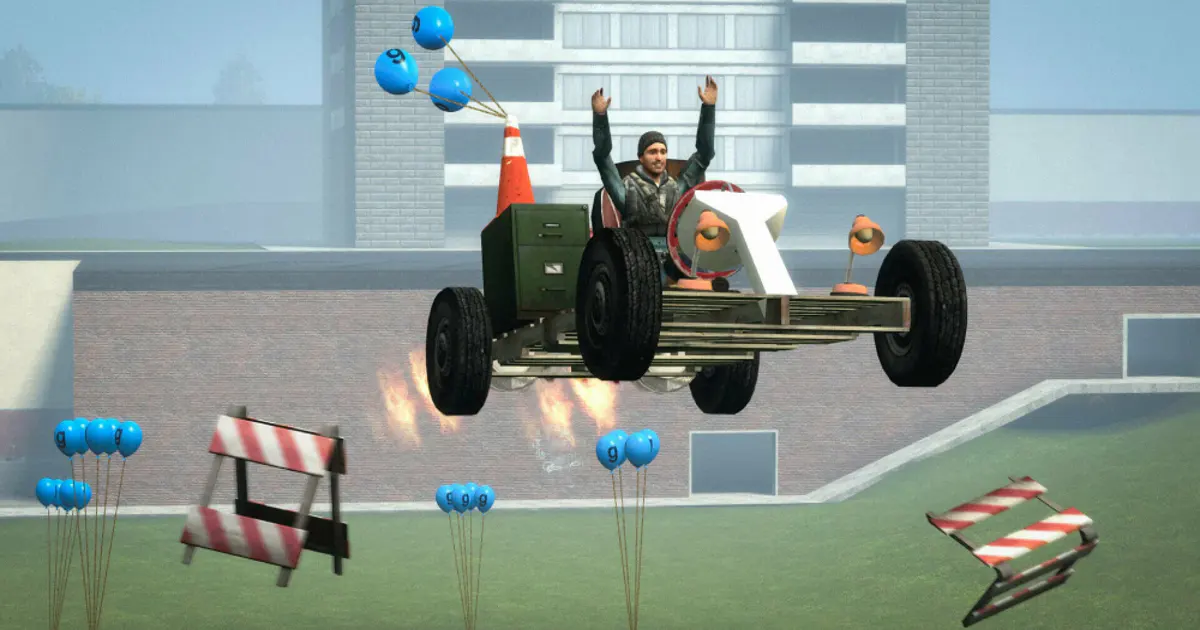 Garry's Mod sandbox with player-created contraptions