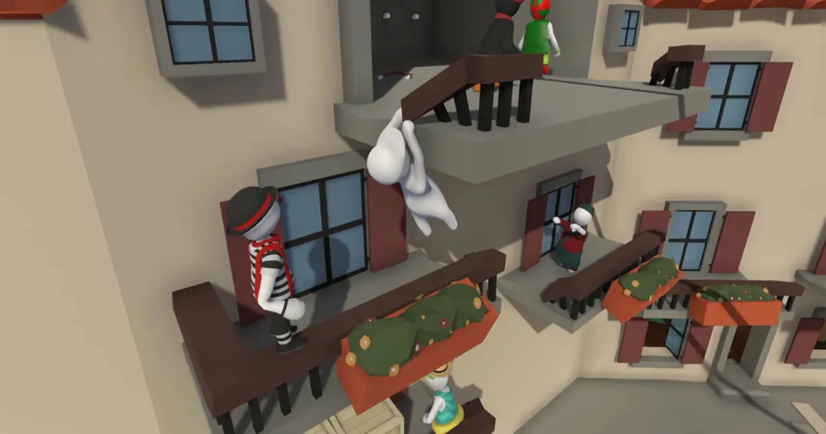 Human: Fall Flat local split screen gameplay