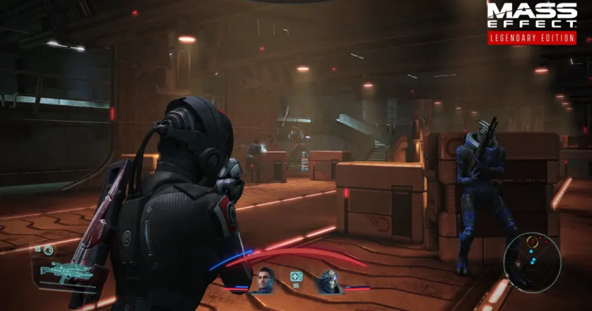 Mass Effect Legendary Edition: Kommandant Shepard und sein Team in einer futuristischen Umgebung