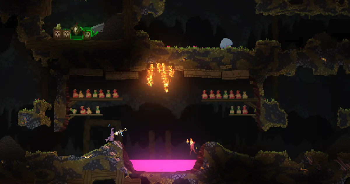 Noita - физическая симуляция и магия в roguelike