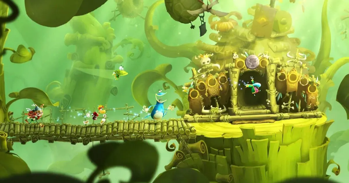 Rayman Legends fast-paced shared screen platformer