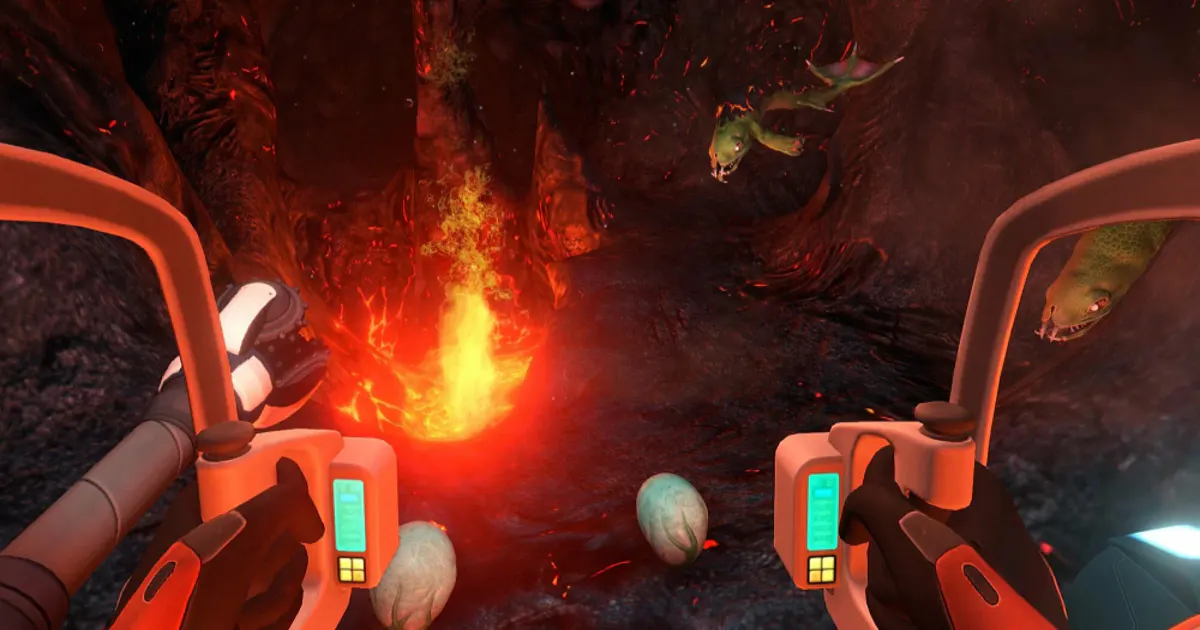 Subnautica underwater world with player-built base