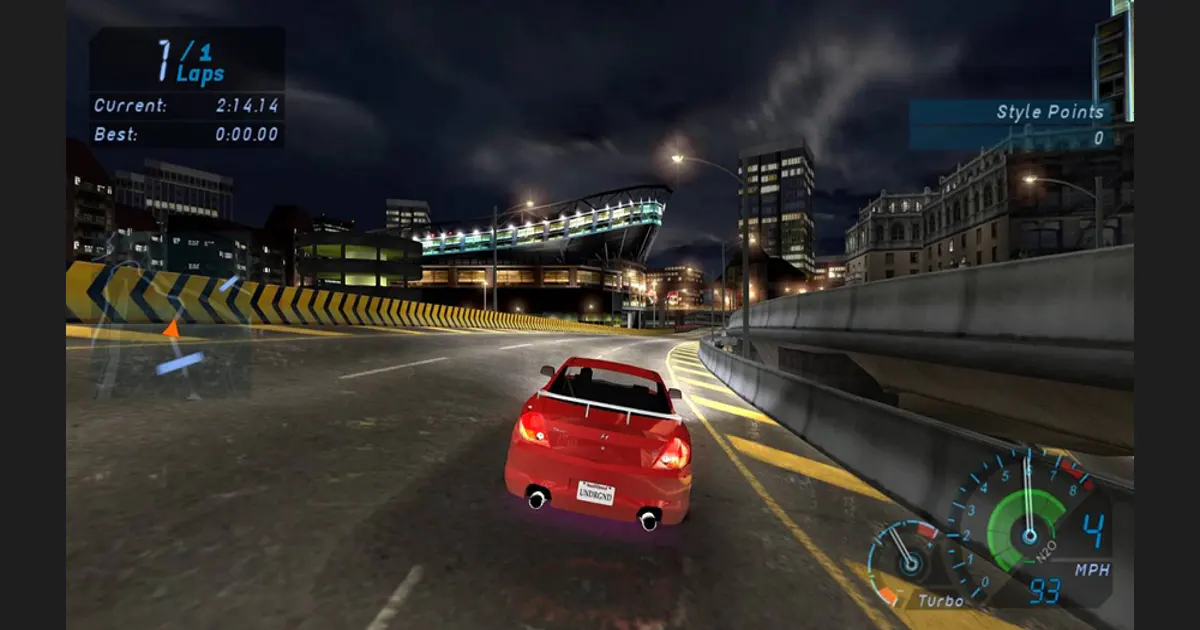 Screenshot from Need for Speed: Underground, 2003