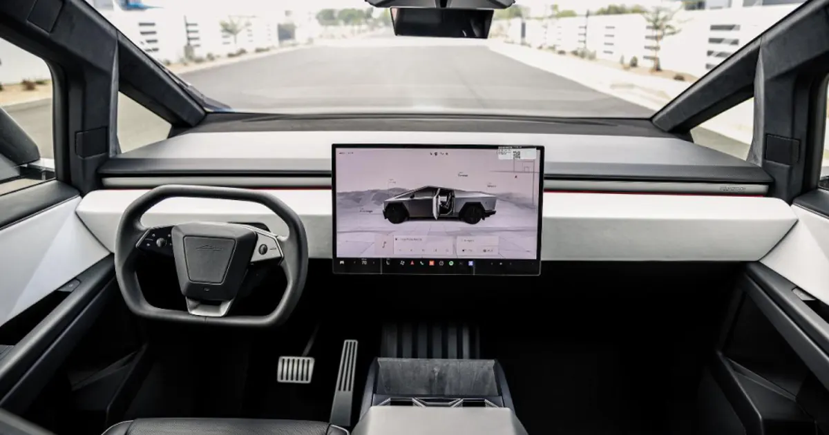 Электрический пикап Tesla Cybertruck с системой Steer-by-Wire